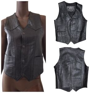 Black Leather Vest